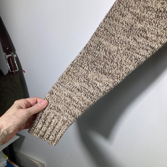 Pure & Simple Lambswool Blend Turtle Neck Sweater Marled Brown M - Picture 5 of 9